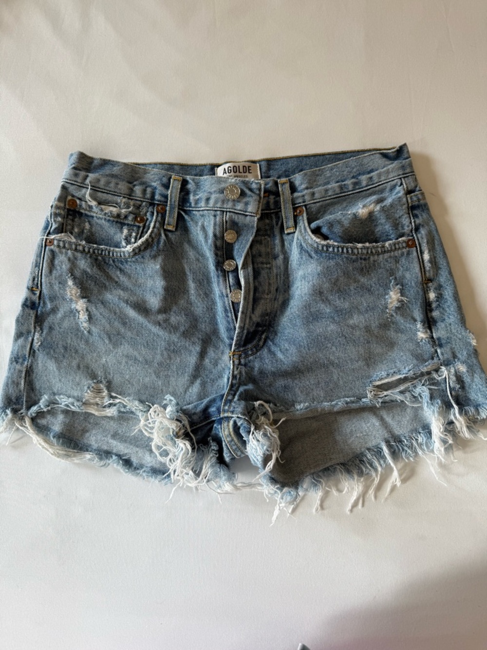 AGOLDE Parker Cutoff Jean Shorts - Picture 2 of 6